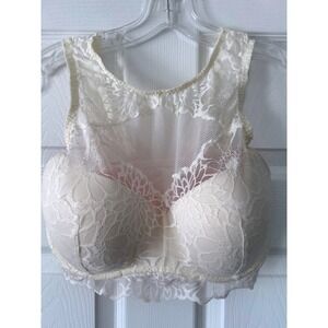 Victoria's‎ Secret PINK Lace Bralette Bra Cream DD Medium